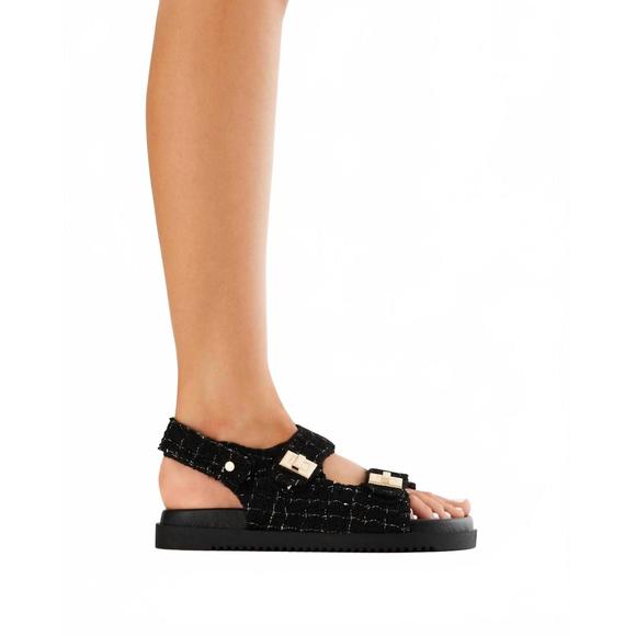 NEW BILLINI women's lillian boucle sandals in black - Picture 3 of 3